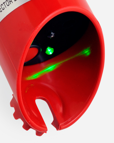 Close-up of Sofamel VTM-3/10-U IEC high resolution voltage detector red tip showing optical green indicator light for medium voltage detection 3 to 10 kV Gallery Image